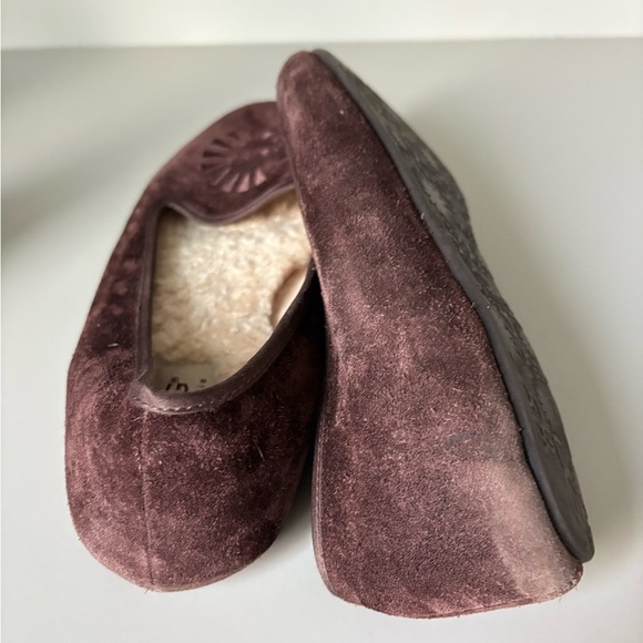 UGG Alloway Suede Brown Flats Size 9.5 - Picture 5 of 9